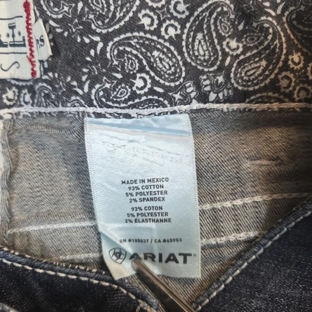 Ariat Real Denim Rainstorm Women 32S Mid Rise Marine Boot Entwined 10017510